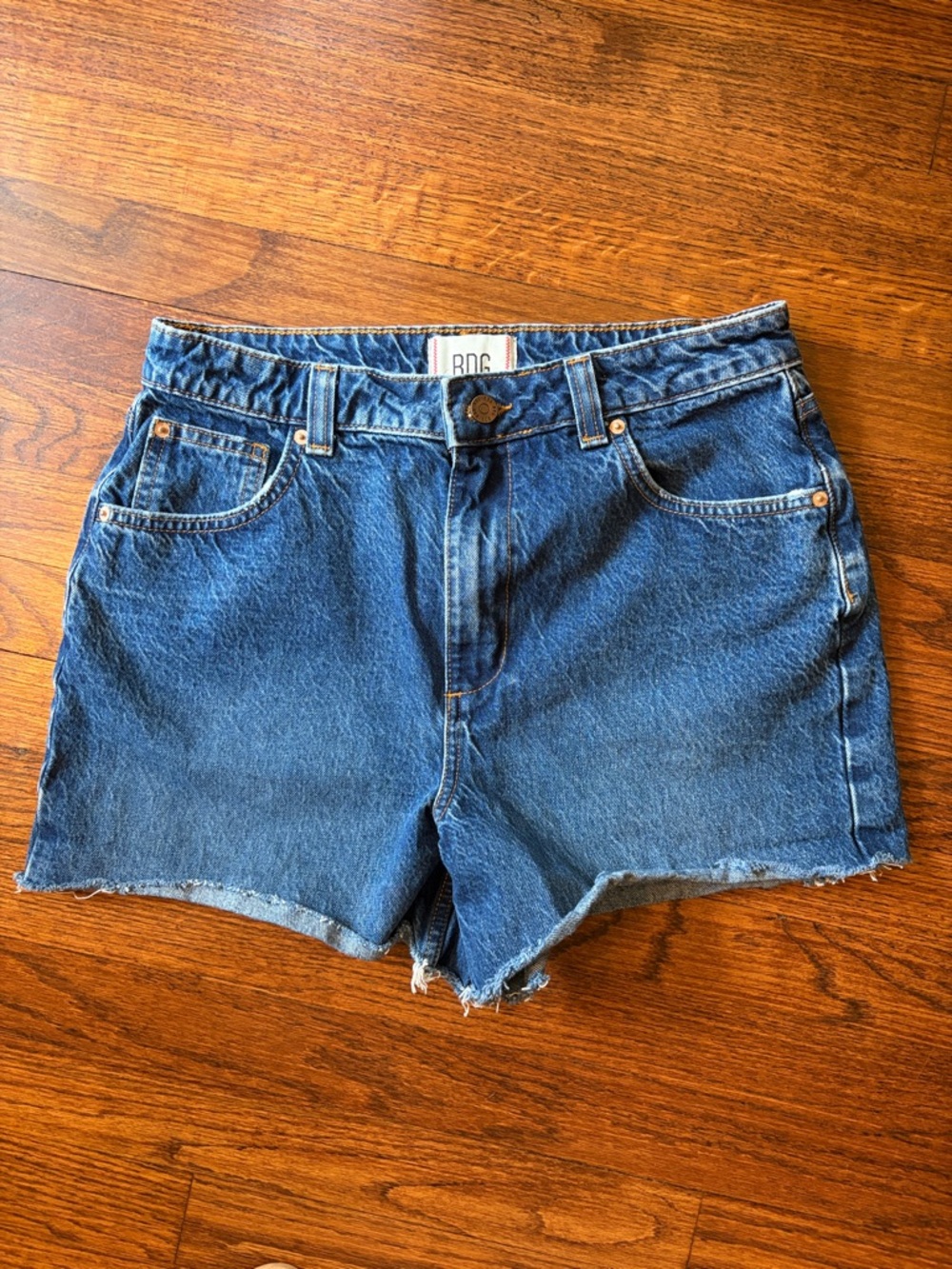 BDG Classic Blue High-Rise Denim Cutoff Shorts
